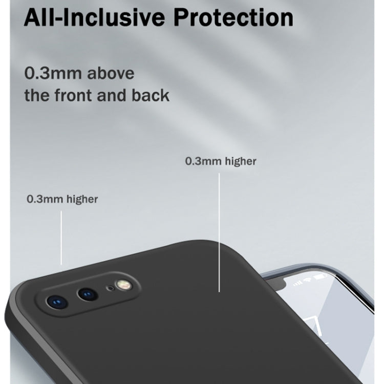 Solid Color Imitation Liquid Silicone Straight Edge Dropproof Full Coverage Protective Case For iPhone 8 Plus / 7 Plus(White) - More iPhone Cases by buy2fix | Online Shopping UK | buy2fix