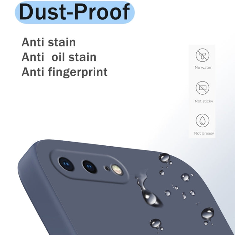 Solid Color Imitation Liquid Silicone Straight Edge Dropproof Full Coverage Protective Case For iPhone 8 Plus / 7 Plus(Gray) - More iPhone Cases by buy2fix | Online Shopping UK | buy2fix