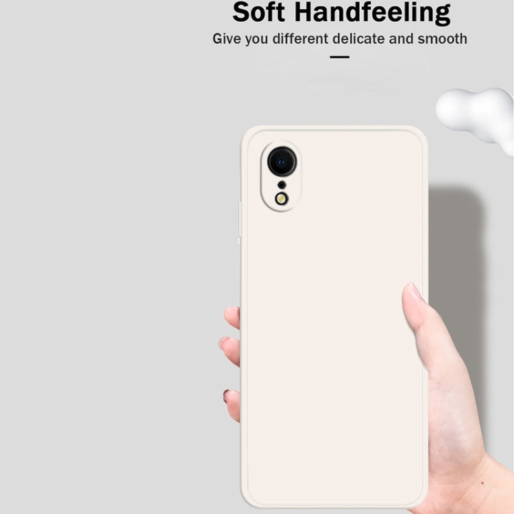 For iPhone XR Solid Color Imitation Liquid Silicone Straight Edge Dropproof Full Coverage Protective Case(Black) - More iPhone Cases by buy2fix | Online Shopping UK | buy2fix