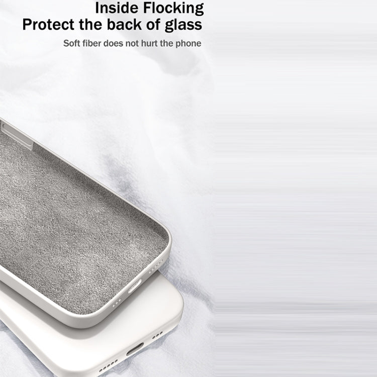 For iPhone XS Max Solid Color Imitation Liquid Silicone Straight Edge Dropproof Full Coverage Protective Case(White) - More iPhone Cases by buy2fix | Online Shopping UK | buy2fix