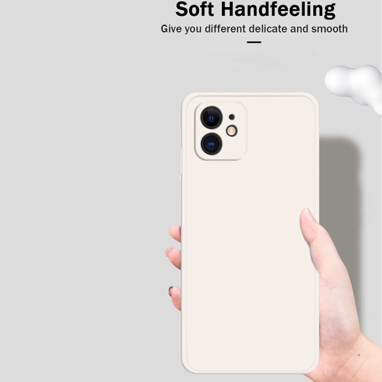 For iPhone 11 Solid Color Imitation Liquid Silicone Straight Edge Dropproof Full Coverage Protective Case (Black) - iPhone 11 Cases by buy2fix | Online Shopping UK | buy2fix