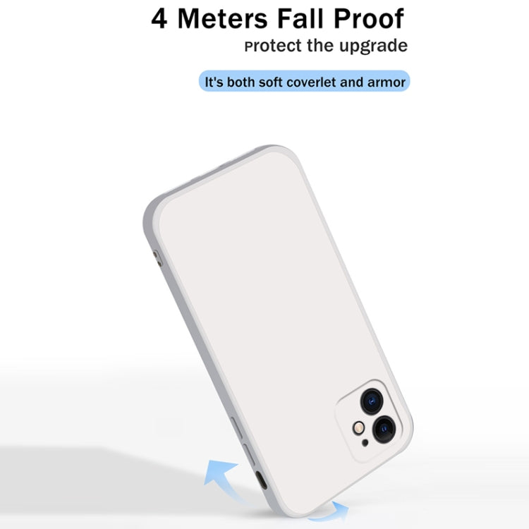 For iPhone 11 Solid Color Imitation Liquid Silicone Straight Edge Dropproof Full Coverage Protective Case (Black) - iPhone 11 Cases by buy2fix | Online Shopping UK | buy2fix