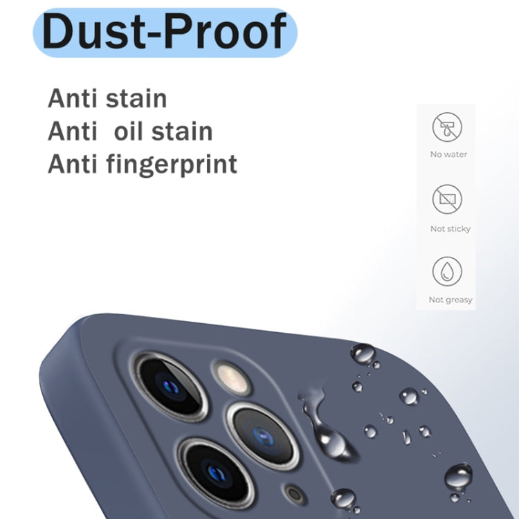 For iPhone 11 Pro Solid Color Imitation Liquid Silicone Straight Edge Dropproof Full Coverage Protective Case (Sky Blue) - iPhone 11 Pro Cases by buy2fix | Online Shopping UK | buy2fix