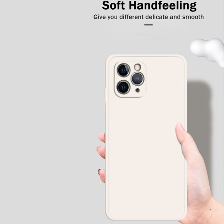 For iPhone 11 Pro Max Solid Color Imitation Liquid Silicone Straight Edge Dropproof Full Coverage Protective Case (Black) - iPhone 11 Pro Max Cases by buy2fix | Online Shopping UK | buy2fix