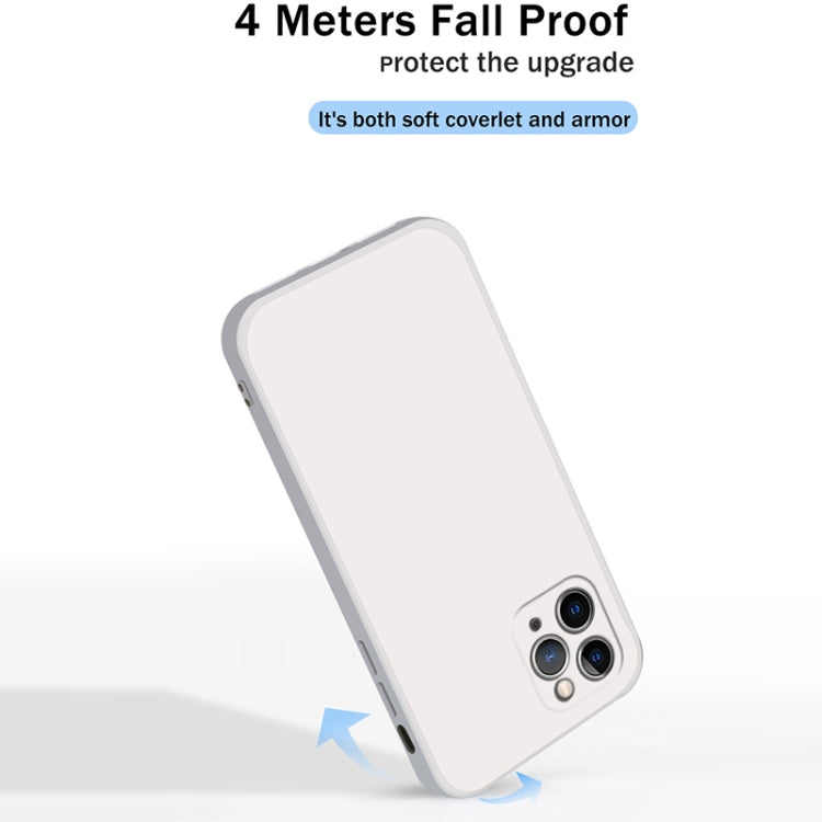 For iPhone 11 Pro Max Solid Color Imitation Liquid Silicone Straight Edge Dropproof Full Coverage Protective Case (Black) - iPhone 11 Pro Max Cases by buy2fix | Online Shopping UK | buy2fix
