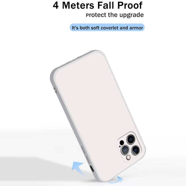 For iPhone 12 Pro Max Solid Color Imitation Liquid Silicone Straight Edge Dropproof Full Coverage Protective Case(Red) - iPhone 12 Pro Max Cases by buy2fix | Online Shopping UK | buy2fix