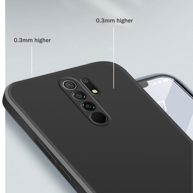 For Xiaomi Redmi 9 Solid Color Imitation Liquid Silicone Straight Edge Dropproof Full Coverage Protective Case(Purple) - Xiaomi Cases by buy2fix | Online Shopping UK | buy2fix