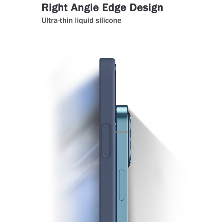 For Xiaomi Redmi 9 Solid Color Imitation Liquid Silicone Straight Edge Dropproof Full Coverage Protective Case(Blue) - Xiaomi Cases by buy2fix | Online Shopping UK | buy2fix