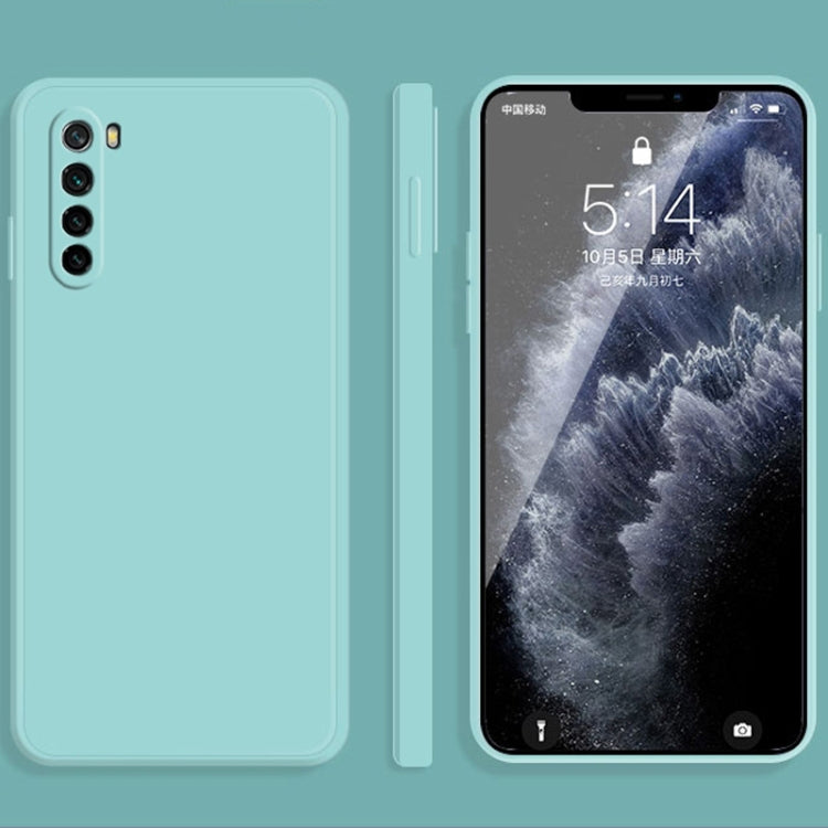 For Xiaomi Redmi Note 8 Solid Color Imitation Liquid Silicone Straight Edge Dropproof Full Coverage Protective Case(Sky Blue) - Xiaomi Cases by buy2fix | Online Shopping UK | buy2fix