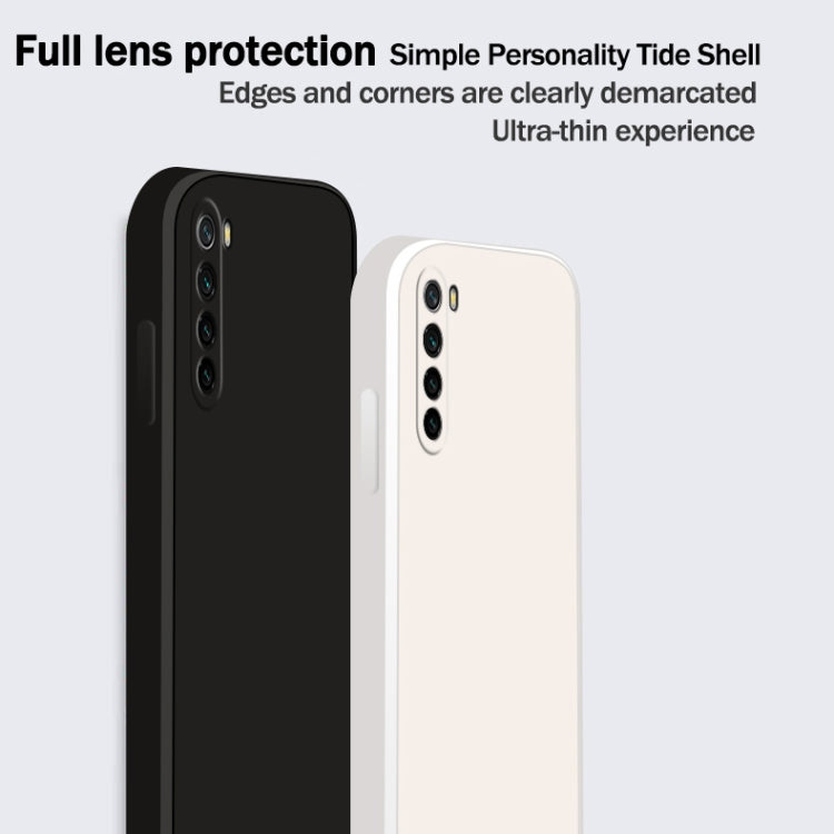 For Xiaomi Redmi Note 8 Solid Color Imitation Liquid Silicone Straight Edge Dropproof Full Coverage Protective Case(Red) - Xiaomi Cases by buy2fix | Online Shopping UK | buy2fix
