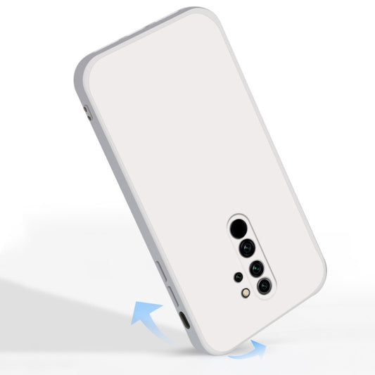 For Xiaomi Redmi Note 8 Pro Solid Color Imitation Liquid Silicone Straight Edge Dropproof Full Coverage Protective Case(Blue) by buy2fix