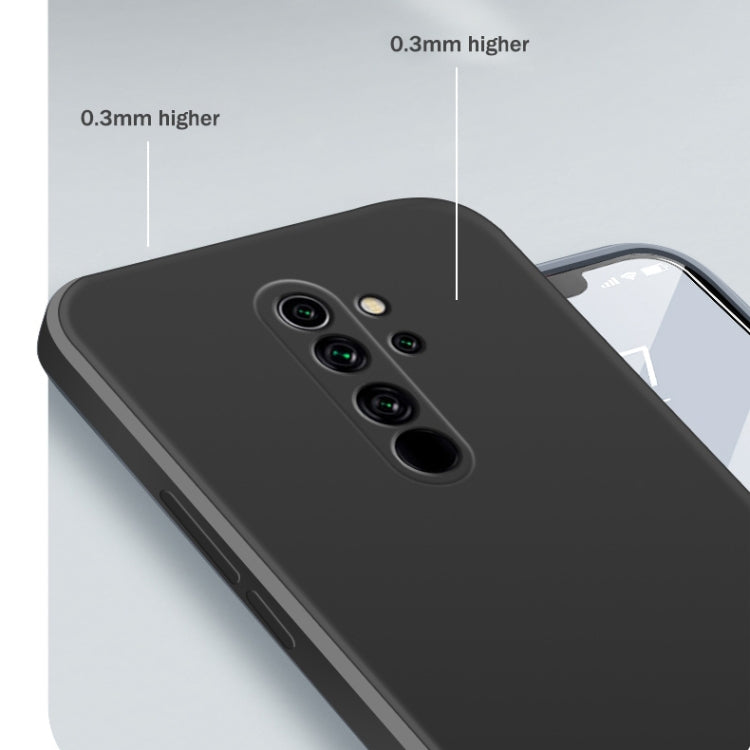 For Xiaomi Redmi Note 8 Pro Solid Color Imitation Liquid Silicone Straight Edge Dropproof Full Coverage Protective Case(Red) - Xiaomi Cases by buy2fix | Online Shopping UK | buy2fix