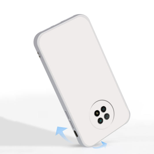 For Xiaomi Redmi Note 9 5G Solid Color Imitation Liquid Silicone Straight Edge Dropproof Full Coverage Protective Case(Matcha Green) by buy2fix