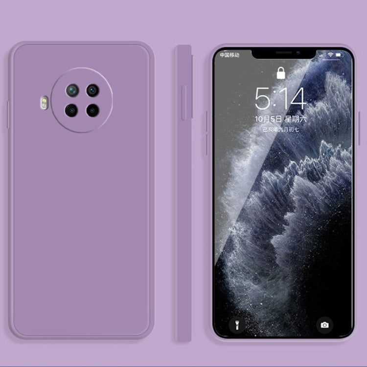 For Xiaomi Redmi Note 9 Pro Solid Color Imitation Liquid Silicone Straight Edge Dropproof Full Coverage Protective Case(Purple) - Xiaomi Cases by buy2fix | Online Shopping UK | buy2fix