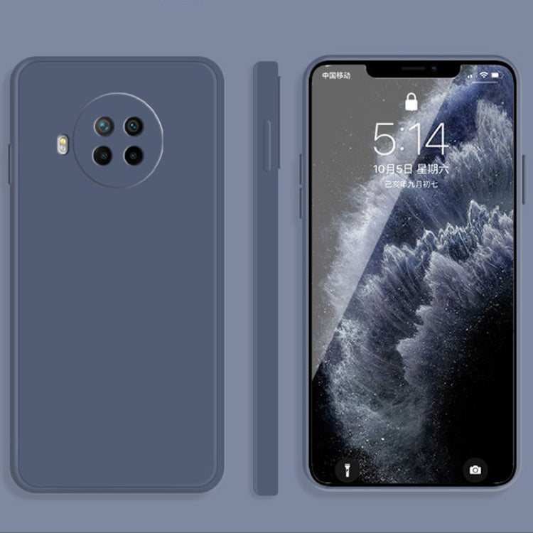 For Xiaomi Redmi Note 9 Pro Solid Color Imitation Liquid Silicone Straight Edge Dropproof Full Coverage Protective Case(Grey) - Xiaomi Cases by buy2fix | Online Shopping UK | buy2fix