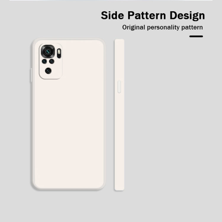 For Xiaomi Redmi Note 10 Solid Color Imitation Liquid Silicone Straight Edge Dropproof Full Coverage Protective Case(Blue) - Xiaomi Cases by buy2fix | Online Shopping UK | buy2fix