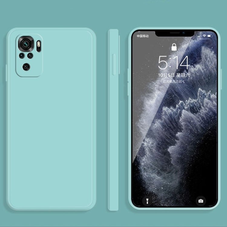 For Xiaomi Redmi Note 10 Solid Color Imitation Liquid Silicone Straight Edge Dropproof Full Coverage Protective Case(Sky Blue) - Xiaomi Cases by buy2fix | Online Shopping UK | buy2fix