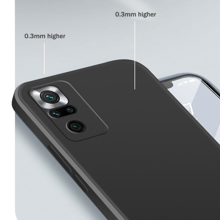 For Xiaomi Redmi Note 10 Pro Solid Color Imitation Liquid Silicone Straight Edge Dropproof Full Coverage Protective Case(Sky Blue) by buy2fix