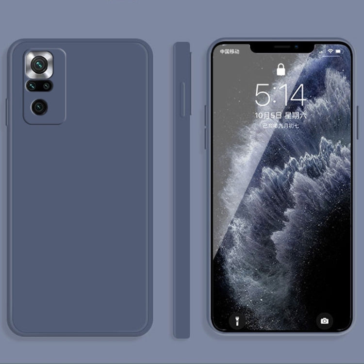 For Xiaomi Redmi Note 10 Pro Solid Color Imitation Liquid Silicone Straight Edge Dropproof Full Coverage Protective Case(Grey) - Xiaomi Cases by buy2fix | Online Shopping UK | buy2fix