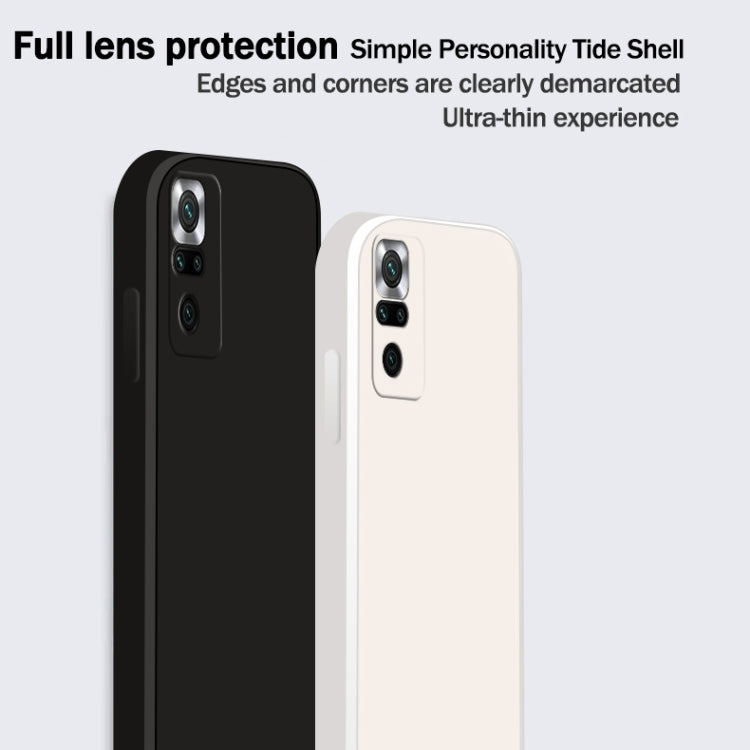 For Xiaomi Redmi Note 10 Pro Solid Color Imitation Liquid Silicone Straight Edge Dropproof Full Coverage Protective Case(Matcha Green) - Xiaomi Cases by buy2fix | Online Shopping UK | buy2fix