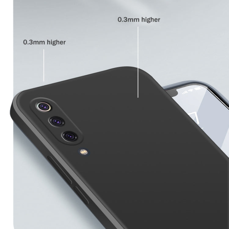 For Xiaomi Mi 9 Solid Color Imitation Liquid Silicone Straight Edge Dropproof Full Coverage Protective Case(Black) - Xiaomi Cases by buy2fix | Online Shopping UK | buy2fix