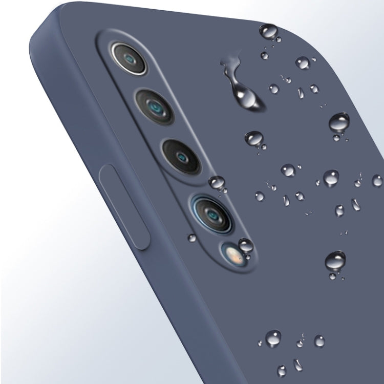 For Xiaomi Mi 10 Solid Color Imitation Liquid Silicone Straight Edge Dropproof Full Coverage Protective Case(Grey) - Xiaomi Cases by buy2fix | Online Shopping UK | buy2fix