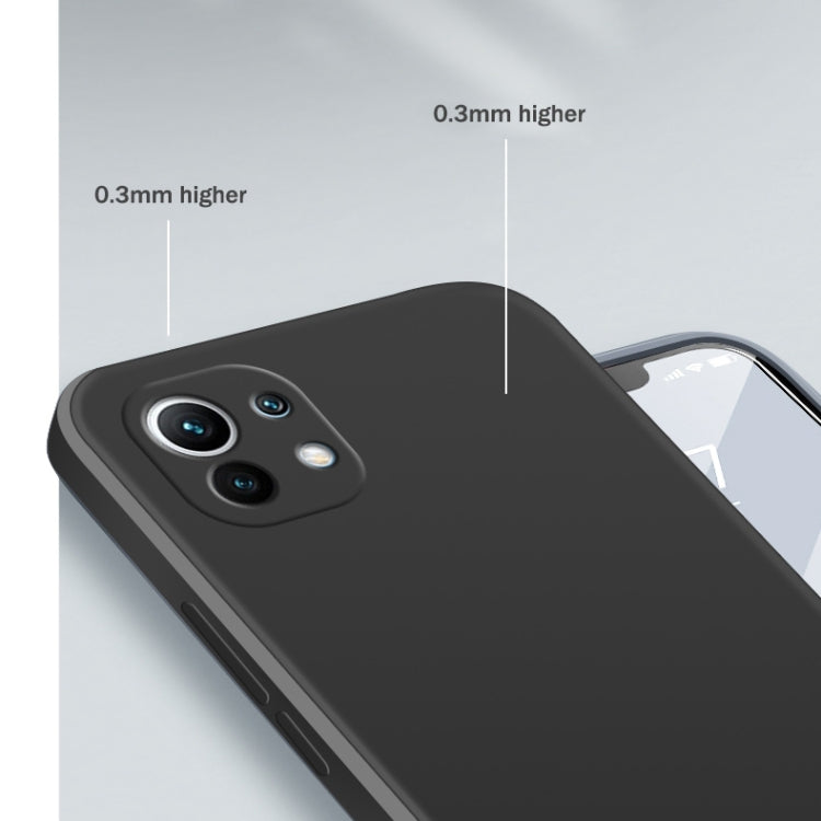 For Xiaomi Mi 11 Solid Color Imitation Liquid Silicone Straight Edge Dropproof Full Coverage Protective Case(Sky Blue) - Xiaomi Cases by buy2fix | Online Shopping UK | buy2fix