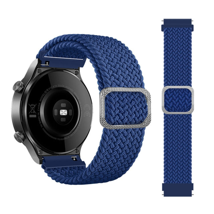 22mm Universal Adjustable Nylon Braided Elasticity Watch Band(Blue) - 22mm Bands by buy2fix | Online Shopping UK | buy2fix