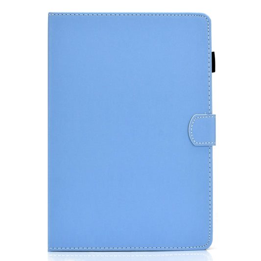 For iPad 10.2 2021 / 2020 / 2019 Solid Color Horizontal Flip Leather Case with Holder & Card Slots & Pen Slot & Sleep / Wake-up Function(Blue) by buy2fix
