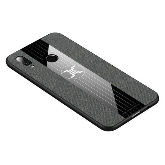 For Huawei P20 lite XINLI Stitching Cloth Textue Shockproof TPU Protective Case(Grey) by XINLI