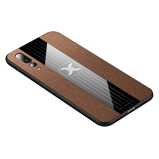 For Huawei P20 Pro XINLI Stitching Cloth Textue Shockproof TPU Protective Case(Brown) - Huawei Cases by XINLI | Online Shopping UK | buy2fix