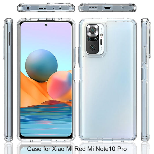 For Xiaomi Redmi Note 10 Pro Shockproof Scratchproof TPU + Acrylic Protective Case(Transparent) by buy2fix