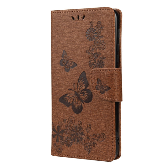 For Motorola Moto G30 Butterflies Embossing Horizontal Flip Leather Case with Holder & Card Slots & Wallet(Brown) by buy2fix
