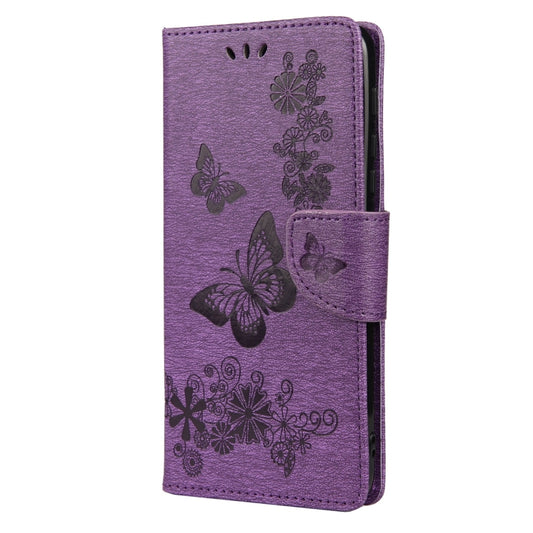 For Motorola Moto G30 Butterflies Embossing Horizontal Flip Leather Case with Holder & Card Slots & Wallet(Purple) by buy2fix