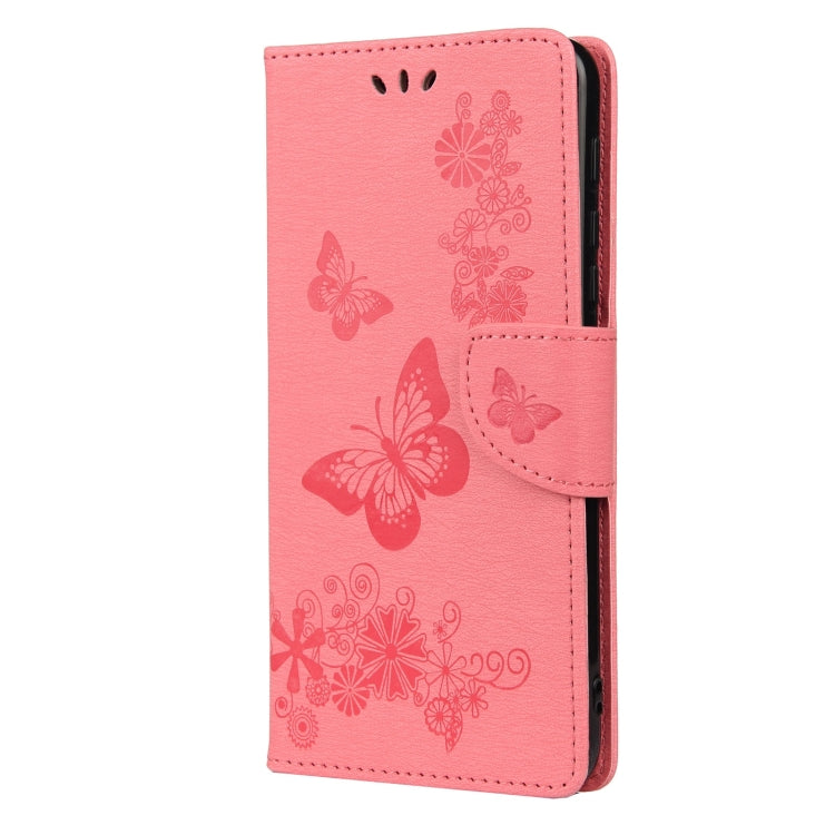 For Motorola Moto G30 Butterflies Embossing Horizontal Flip Leather Case with Holder & Card Slots & Wallet(Pink)) - Motorola Cases by buy2fix | Online Shopping UK | buy2fix