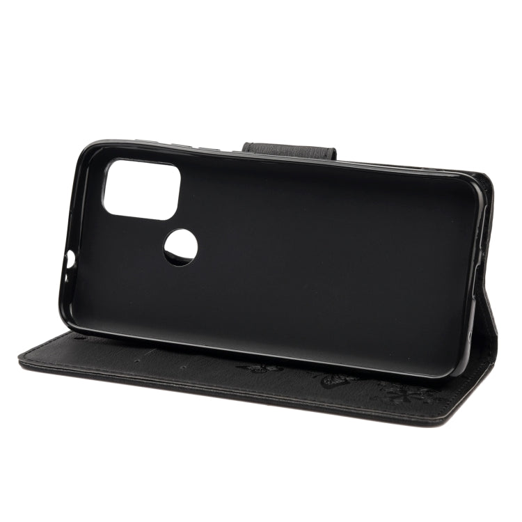 For Motorola Moto G30 Butterflies Embossing Horizontal Flip Leather Case with Holder & Card Slots & Wallet(Black) - Motorola Cases by buy2fix | Online Shopping UK | buy2fix