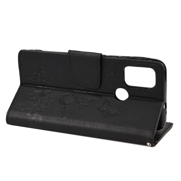 For Motorola Moto G30 Butterflies Embossing Horizontal Flip Leather Case with Holder & Card Slots & Wallet(Black) - Motorola Cases by buy2fix | Online Shopping UK | buy2fix