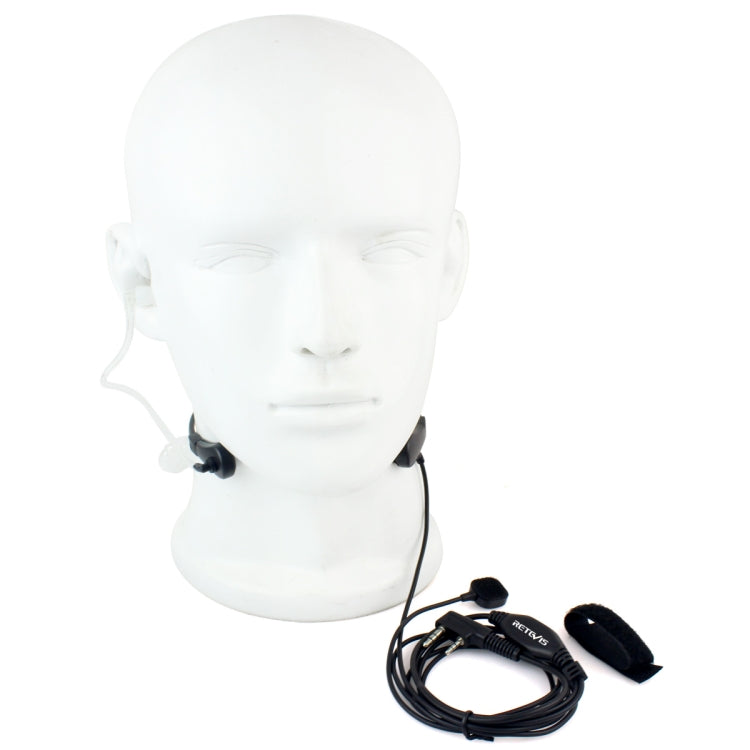 RETEVIS TK Throat PTT Covert Acoustic Tube Earphone Speaker Microphone for H-777 / RT-5R / RT-5RV / RT-B6 by RETEVIS
