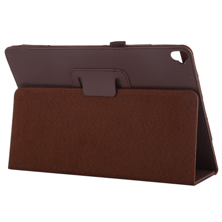 Litchi Texture Horizontal Flip Leather Case with Holder For iPad 10.5 / iPad 10.2 2021 / 2020 / 2019(Brown) by buy2fix