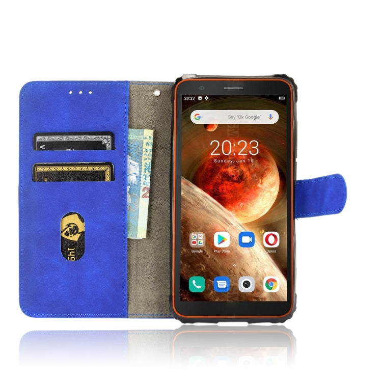 For Blackview BV6600 Solid Color Skin Feel Magnetic Buckle Horizontal Flip Calf Texture PU Leather Case with Holder & Card Slots & Wallet(Blue) - More Brand by buy2fix | Online Shopping UK | buy2fix