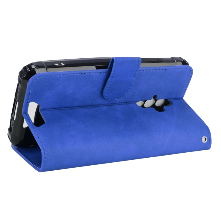 For Blackview BV6600 Solid Color Skin Feel Magnetic Buckle Horizontal Flip Calf Texture PU Leather Case with Holder & Card Slots & Wallet(Blue) - More Brand by buy2fix | Online Shopping UK | buy2fix