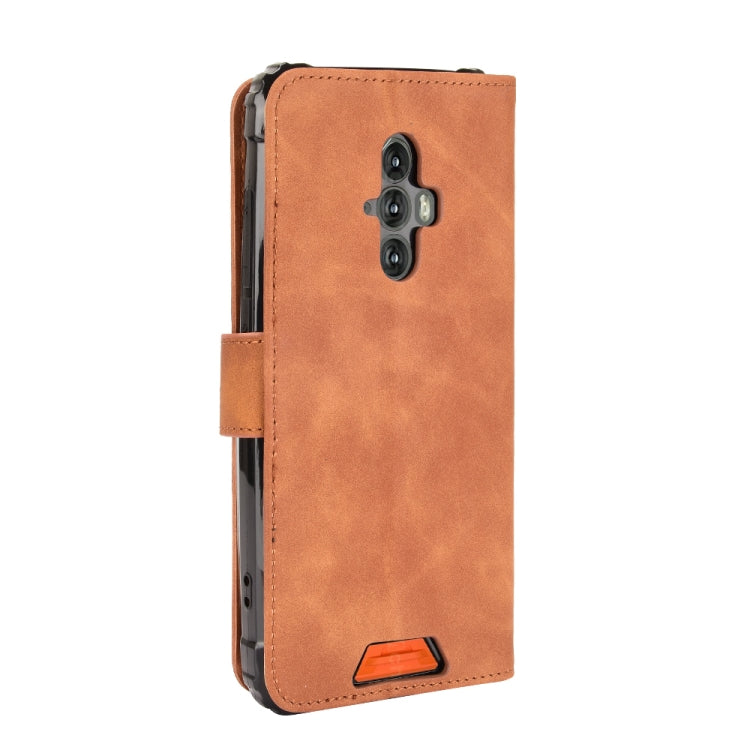 For Blackview BV6600 Solid Color Skin Feel Magnetic Buckle Horizontal Flip Calf Texture PU Leather Case with Holder & Card Slots & Wallet(Brown) - More Brand by buy2fix | Online Shopping UK | buy2fix