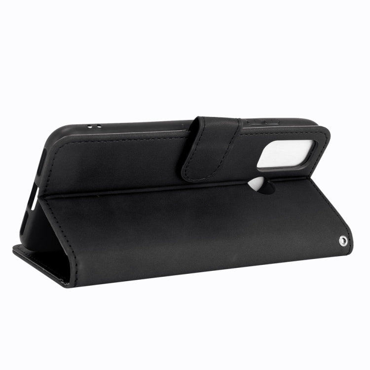 For Oukitel C23 Pro Solid Color Skin Feel Magnetic Buckle Horizontal Flip Calf Texture PU Leather Case with Holder & Card Slots & Wallet(Black) - More Brand by buy2fix | Online Shopping UK | buy2fix