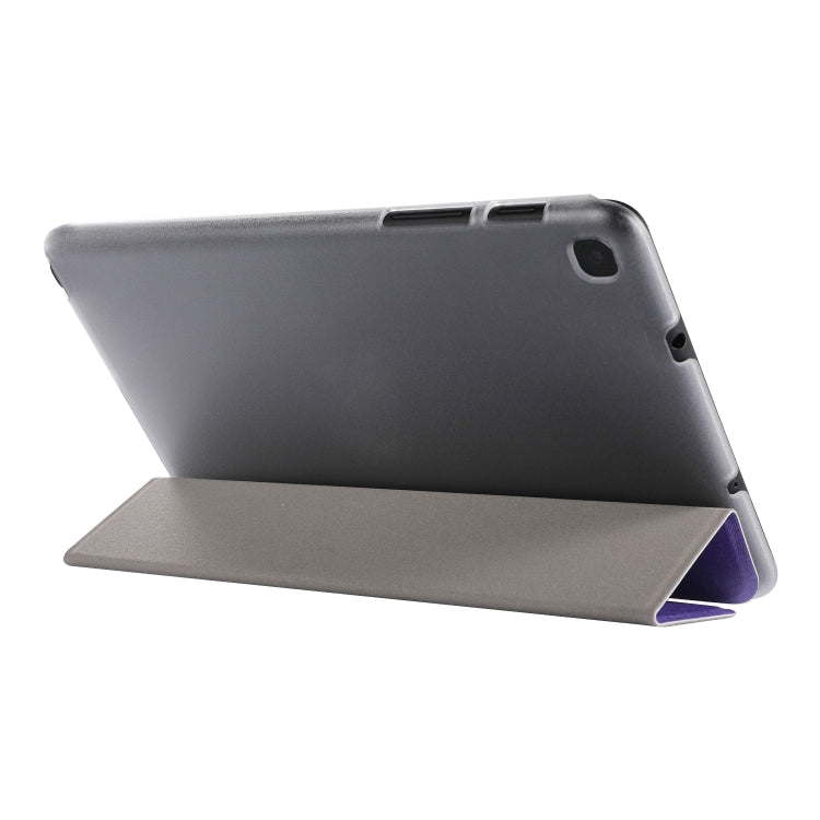 Silk Texture Three-fold Horizontal Flip Leather Case with Holder For Samsung Galaxy Tab A7 Lite 8.7 T220 / T225(Purple) - Tab A7 Lite T220 / T225 by buy2fix | Online Shopping UK | buy2fix