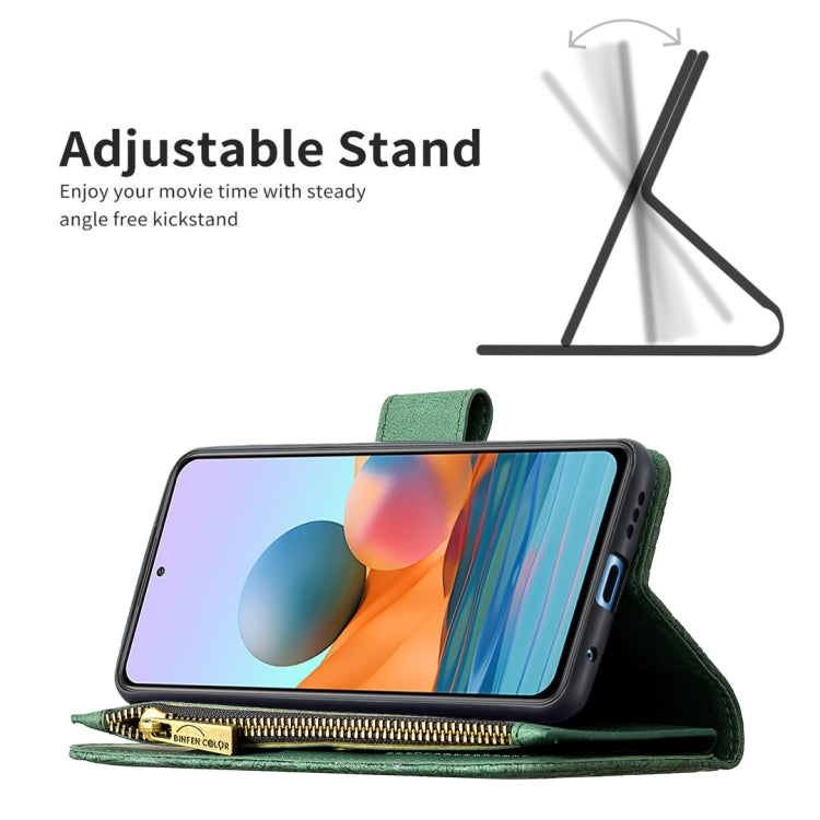 For Xiaomi Redmi Note 10 Pro Flying Butterfly Embossing Pattern Zipper Horizontal Flip Leather Case with Holder & Card Slots & Wallet(Green) - Xiaomi Cases by buy2fix | Online Shopping UK | buy2fix