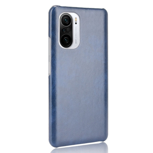 For Xiaomi Redmi K40 / K40 Pro / Poco F3 Shockproof Litchi Texture PC + PU Case(Blue) by buy2fix