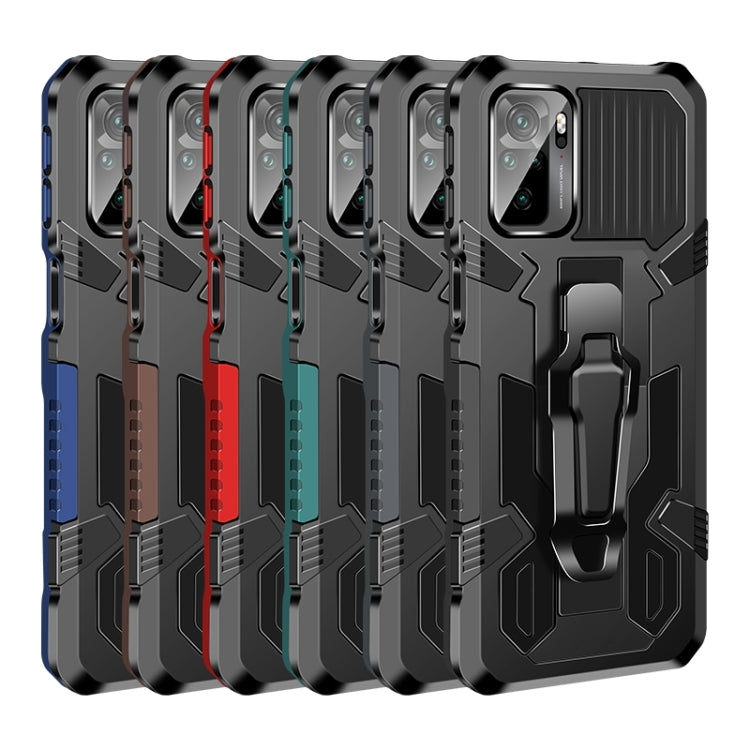 For OPPO A74 4G Armor Warrior Shockproof PC + TPU Protective Case(Coffee) by buy2fix