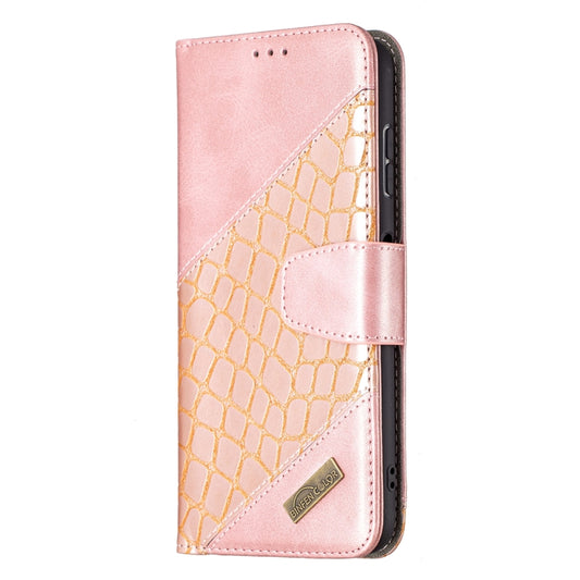 For Nokia G20 / G10 Matching Color Crocodile Texture Horizontal Flip PU Leather Case with Wallet & Holder & Card Slots(Rose Gold) by buy2fix