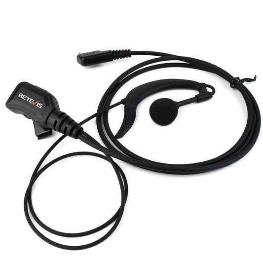RETEVIS R-111 K Head G Type PTT Adjustable Volume Earphone Microphone for H-777/RT-5R/RT1/RT2/RT5 - Microphones & Headsets by RETEVIS | Online Shopping UK | buy2fix