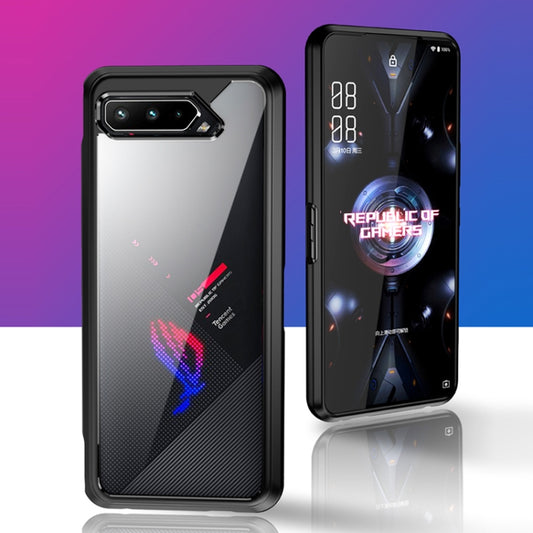 For Asus ROG Phone 5 Clear PC+TPU Shockproof Protective Case(Black) - Lenovo by buy2fix | Online Shopping UK | buy2fix